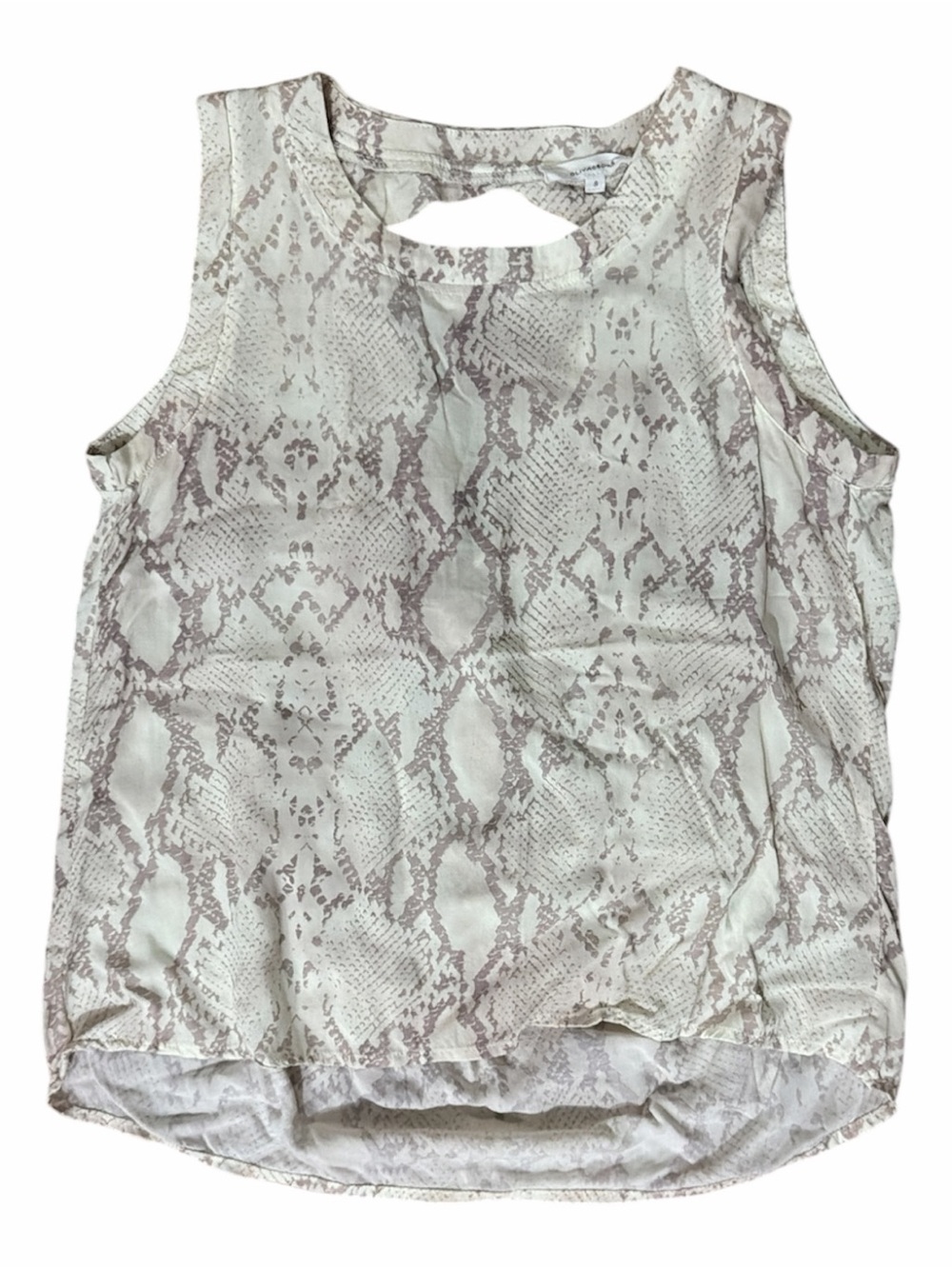 OLIVACEOUS Super Soft Snake-Print Shell Top - Low Back with Extra Material Flow
